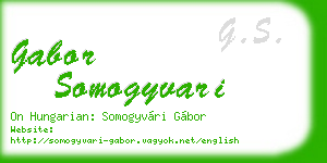 gabor somogyvari business card