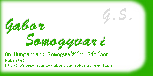 gabor somogyvari business card